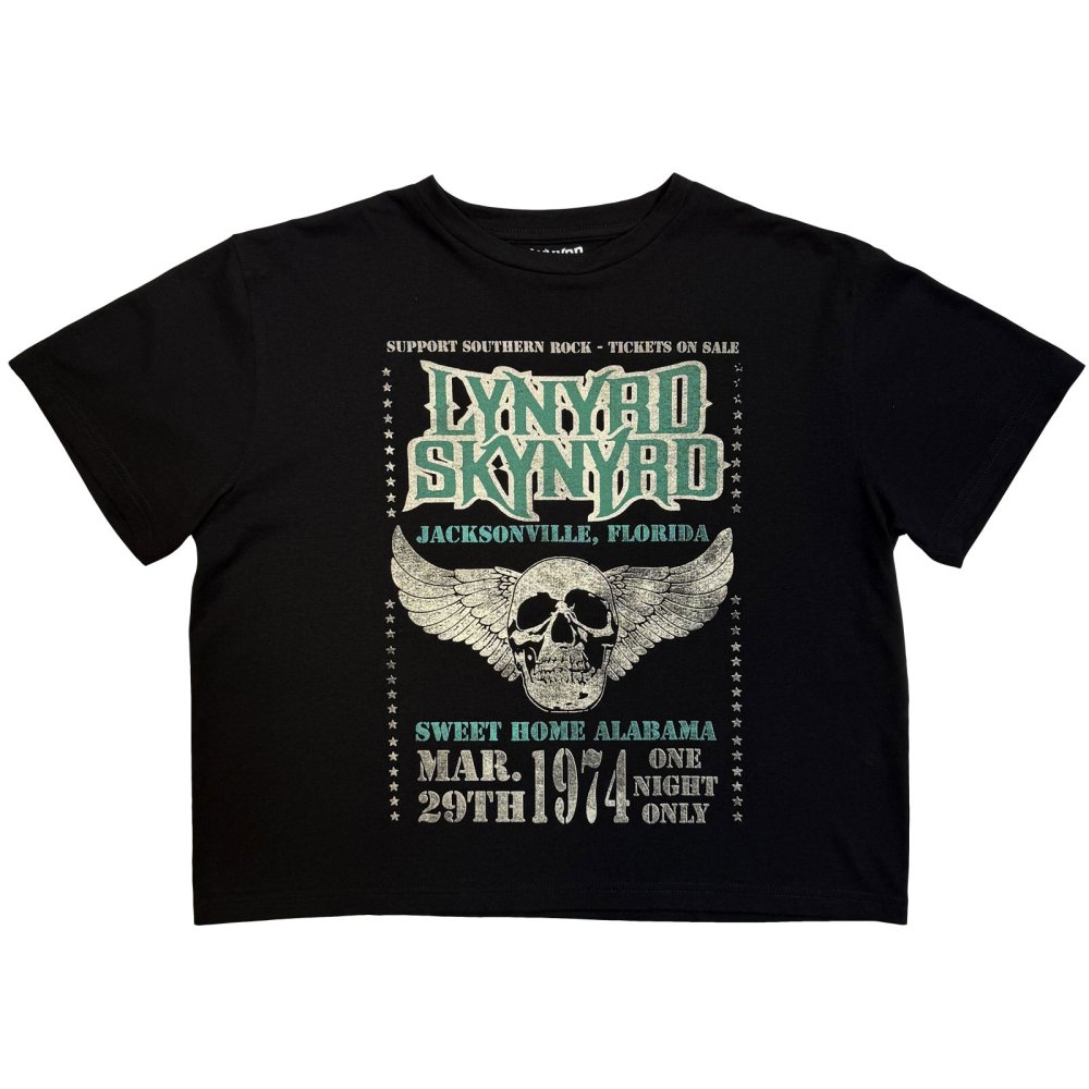 Lynyrd Skynyrd - Winged Skull Crop top - Zwart